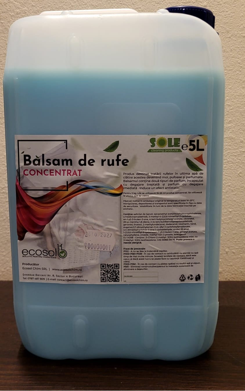 Balsam de Rufe Concentrat – 5L | Parfum Intens și Haine Moi la Fiecare Spălare