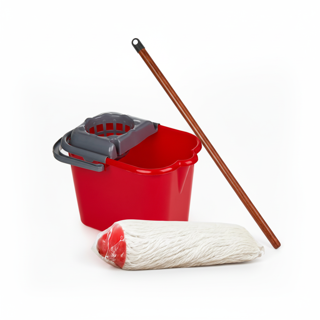 Set Complet Curățenie – Găleată cu Storcător + Mop + Coada